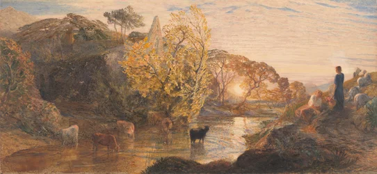 Abadía de Tintern al atardecer